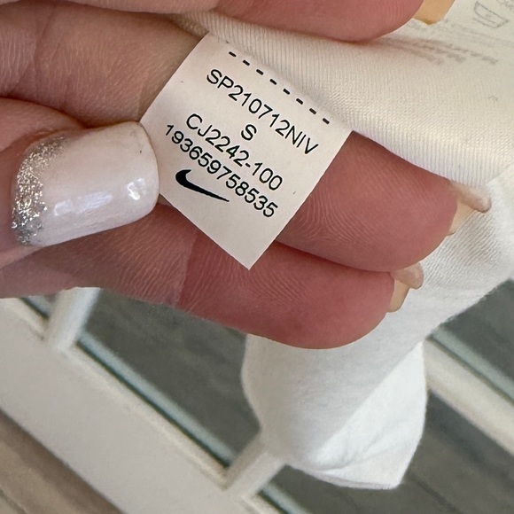 NIKE Women's White Short Sleeve Sportswear Essential T-Shirt Dress Size S NEW - Picture 7 of 7
